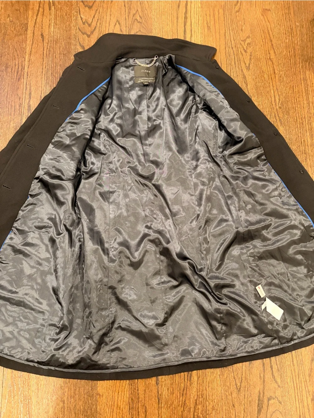 J. Crew Black Wool Peacoat with Tailored Waist - Picture 8 of 8